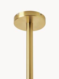Grote hanglamp Linja, Bruintinten, goudkleurig, B 125 x H 115 cm