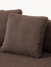 Sofa Bouclé Tribeca (2-osobowa), Tapicerka: Bouclé (93% poliester, 6%, Stelaż: drewno bukowe, drewno sos, Nogi: drewno sosnowe Ten produk, Ciemnobrązowy Bouclé, S 185 x G 104 cm