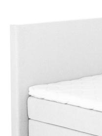 Letto boxspring premium Eliza, Materasso: a molle insacchettate a 7, Piedini: legno di faggio massiccio, Grigio chiaro, 200 x 200