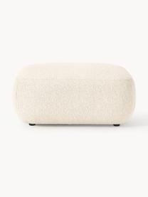 Pouf en tissu bouclé Sofia, Bouclé blanc cassé, larg. 99 x prof. 78 cm