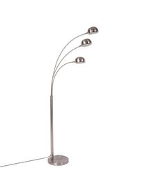 Große Bogenlampe Atmosphere in Silber, Lampenfuß: Metall, Silberfarben, B 70 x H 180 cm