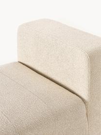 Modulo centrale in bouclè Lena, Rivestimento: bouclé (93% poliestere, 6, Struttura: legno di pino, compensato, Piedini: plastica, Bouclé beige chiaro, Larg. 76 x Prof. 106 cm