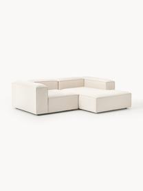 Modulares Ecksofa Lennon aus Leinen-Mix, Bezug: 50 % Viskose, 25 % Leinen, Gestell: Fichtenholz, Sperrholz, m, Füße: Kunststoff Dieses Produkt, Leinen-Mix Beige, B 238 x T 180 cm, Eckteil links