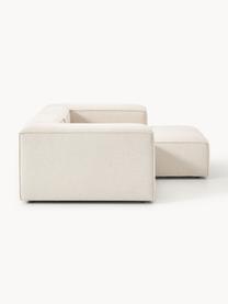 Narożna sofa modułowa z mieszanki lnu Lennon, Tapicerka: 50% wiskoza, 25% len, 15%, Nogi: tworzywo sztuczne Ten pro, Beżowa mieszanka lnu, S 238 x G 180 cm, lewostronna