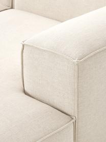 Modulares Ecksofa Lennon aus Leinen-Mix, Bezug: 50 % Viskose, 25 % Leinen, Gestell: Fichtenholz, Sperrholz, m, Leinen-Mix Beige, B 238 x T 180 cm, Eckteil links