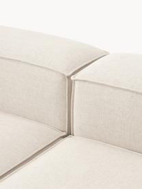 Modulares Ecksofa Lennon aus Leinen-Mix, Bezug: 50 % Viskose, 25 % Leinen, Gestell: Fichtenholz, Sperrholz, m, Füße: Kunststoff Dieses Produkt, Leinen-Mix Beige, B 238 x T 180 cm, Eckteil links