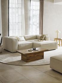 Modulares Ecksofa Lennon aus Leinen-Mix, Bezug: 50 % Viskose, 25 % Leinen, Gestell: Fichtenholz, Sperrholz, m, Füße: Kunststoff Dieses Produkt, Leinen-Mix Beige, B 238 x T 180 cm, Eckteil links