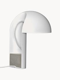Lámpara de mesa de diseño Leery, Lámpara: acero recubierto, Cable: plástico, Blanco, Ø 28 x Al 40 cm