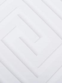Fundas de almohada de satén Atina, 2 uds., 50 x 80 cm, Blanco, gris claro, An 50 x L 80 cm