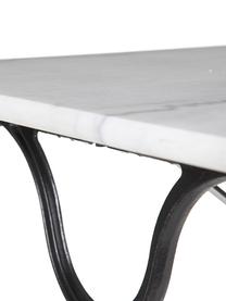 Mesa de mármol Mummi, Tablero: mármol, Patas: metal, Blanco, negro, An 100 x Al 71 cm