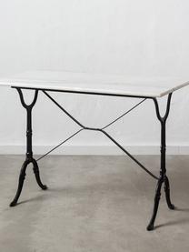 Mesa de mármol Mummi, Tablero: mármol, Patas: metal, Blanco, negro, An 100 x Al 71 cm