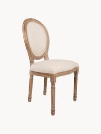 Silla de madera tapizada Louis, Tapizado: tela, Estructura: madera de cuacho, Tejido beige, An 46 x F 48 cm