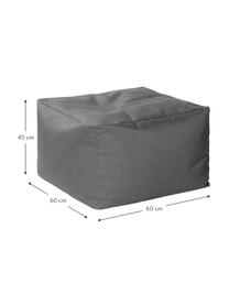 Pouf sacco da interno-esterno Loft, Rivestimento: 100% poliacrilico poliacr, Antracite, Larg. 60 x Prof. 60 cm