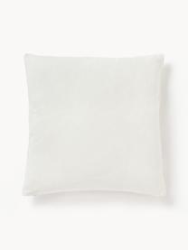 Housse de coussin 50x50 en chenille Keeley, 100 % coton, Blanc cassé, larg. 50 x long. 50 cm