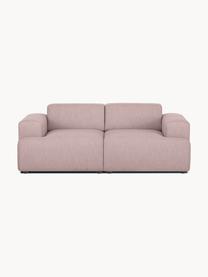 Bank Melva (2-zits), Bekleding: 100% polyester Met 35.000, Frame: massief grenenhout, FSC-g, Poten: kunststof, Geweven stof lichtroze, B 198 x D 101 cm