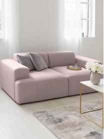 Sofa Melva (2-Sitzer), Bezug: 100% Polyester Der hochwe, Gestell: Massives Kiefernholz, Spa, Füße: Kunststoff Dieses Produkt, Webstoff Hellrosa, B 198 x T 101 cm