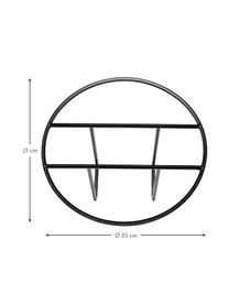 Zeitschriftenhalter Hoop, Metall, lackiert, Schwarz, Ø 35 x H 21 cm