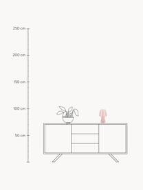 Malá přenosná stolní lampa Classic, Sklo, Světle růžová, transparentní, Ø 17 cm, V 26 cm