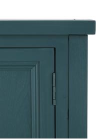 Blauw dressoir Amy in landelijke stijl, Frame: olmenhout, gelakt grenenh, Petrolkleurig, B 116 x H 86 cm