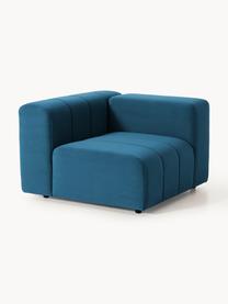 Samt-Eckmodul Lena, Bezug: Samt (100 % Polyester) De, Gestell: Buchenholz, Spanplatte, H, Samt Petrol, B 106 x T 106 cm, Eckteil links