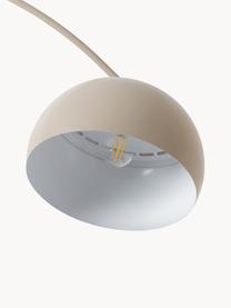 Grote booglamp Bowie, Lamp: gepoedercoat metaal, Beige, H 202 cm