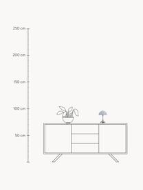 Mobile dimmbare LED-Tischlampe Panthella, H 24 cm, Kunststoff, Kunststoff Hellgrau, Silberfarben, Ø 16 x H 24 cm