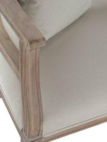 Divano 2 posti in lino beige Garbanzo, Rivestimento: lino, Struttura: legno di albero della gom, Beige, Larg. 122 x Prof. 69 cm