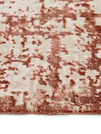 Vintage vloerkleed Cordoba met franjes, glinsterend, Bovenzijde: 70% acryl, 30% viscose, Onderzijde: katoen, Terracottakleurig, beige, B 80 x L 150 cm (maat XS)