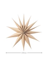 Estrella decorativa de madera Venok, 2 uds., Madera de álamo, Claro madera, Ø 40 cm