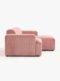 Cord-Ecksofa Melva (3-Sitzer), Bezug: Cord (92% Polyester, 8% P, Gestell: Massives Kiefernholz, Spa, Cord Altrosa, B 238 x T 143 cm, Eckteil links