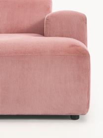 Cord-Ecksofa Melva (3-Sitzer), Bezug: Cord (92% Polyester, 8% P, Gestell: Massives Kiefernholz, Spa, Cord Altrosa, B 238 x T 143 cm, Eckteil links