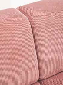 Cord-Ecksofa Melva (3-Sitzer), Bezug: Cord (92% Polyester, 8% P, Gestell: Massives Kiefernholz, Spa, Cord Altrosa, B 238 x T 143 cm, Eckteil links