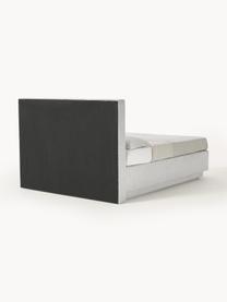 Boxspringbed Livia met opbergruimte, Matras: 5-zones pocketvering, Geweven stof lichtgrijs, B 180 x L 200 cm, hardheidsgraad H2