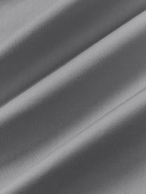 Drap plat en satin de coton Comfort, Gris foncé, larg. 240 x long. 280 cm