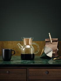 Cafetière Vetro van glas met filter en deksel, Cafetière: borosilicaatglas, Deksel: kurk, Transparant, edelstaalkleurig, 1 L