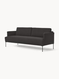 Sofa Fluente (3-Sitzer), Bezug: 100% Polyester Der hochwe, Gestell: Massives Kiefernholz, Füße: Metall, pulverbeschichtet, Webstoff Anthrazit, B 196 x T 85 cm