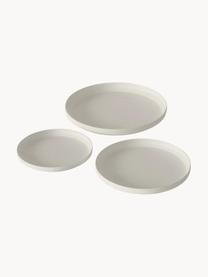 Kerzenteller-Set Mio aus Metall, 3er-Set, Metall, beschichtet, Weiß, Set in verschiedenen Größen