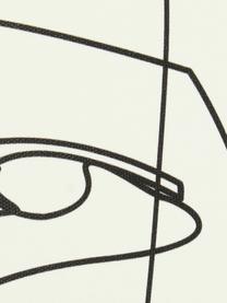 Gerahmter Leinwanddruck Aventurine, Rahmen: Kunststoff, Bild: Digitaldruck auf Leinen, Weiss, Schwarz, B 45 x H 60 cm
