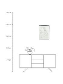 Gerahmter Leinwanddruck Aventurine, Rahmen: Kunststoff, Bild: Digitaldruck auf Leinen, Weiß, Schwarz, B 45 x H 60 cm