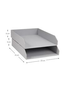 Organizer per documenti Hakan 2 pz, Solido cartone laminato, Grigio chiaro, Larg. 23 x Prof. 31 cm