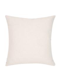 Housse de coussin 40x40 motif palmier Mogli, 100 % coton, Écru, vert, larg. 40 x long. 40 cm