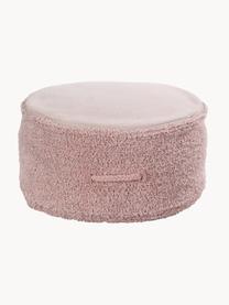 Pouf per bambini fatto a mano Chill, Rivestimento: 97% cotone, 3% fibra sint, Tessuto rosa chiaro, Ø 50 x Alt. 20 cm