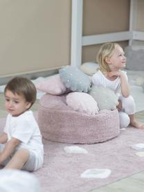 Pouf pour enfant fait main Chill, Tissu rose pâle, Ø 50 x haut. 20 cm