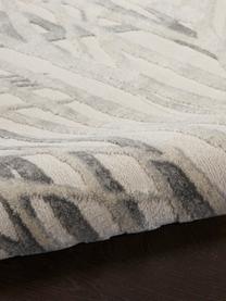 Laagpolig vloerkleed Rustic Texture met hoog-laag effect, 51% polypropyleen, 49% polyester, Beige, taupe, B 120 x L 180 cm (maat S)