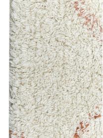 Tappeto bagno colorato con frange Safari, 100% cotone, Ecru, multicolore, Larg. 50 x Lung. 70 cm