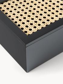 Caja con tejido vienés Carina, Caja: tablero de fibras de dens, Negro, An 23 x F 10 cm