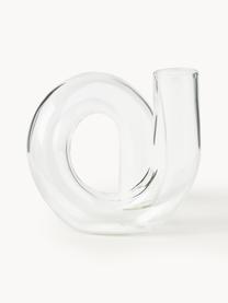 Ručne vyrobená váza Zaida, V 12 cm, Sklo, Priehľadná, Š 11 x V 12 cm