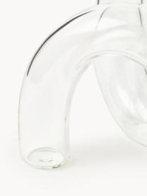 Handgefertigte Vase Zaida, H 12 cm, Glas, Transparent, B 11 x H 12 cm