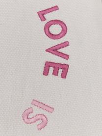 Housse de coussin réversible bordure passepoilée Drew, 100 % coton, Multicolore, blanc, larg. 40 x long. 40 cm