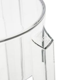 Taburete alto de diseño Charles Ghost, Policarbonato, Transparente, Ø 46 x Al 75 cm